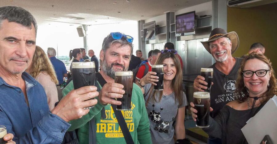 Dublin: Skip-the-Line Guinness and Jameson Whiskey Tour - Walking past the Brazen Head