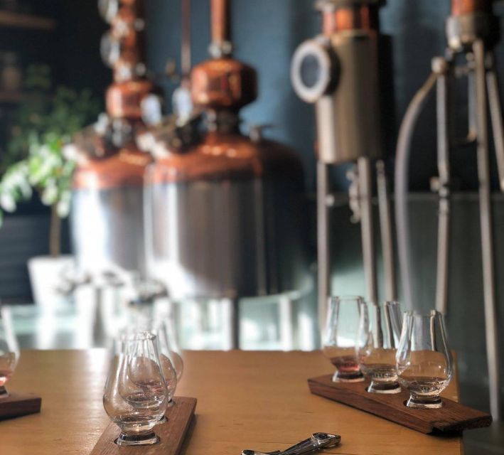 Haggis paired with whisky & gins in 56 North distillery! - Haggis, neeps, and tatties at 56 North