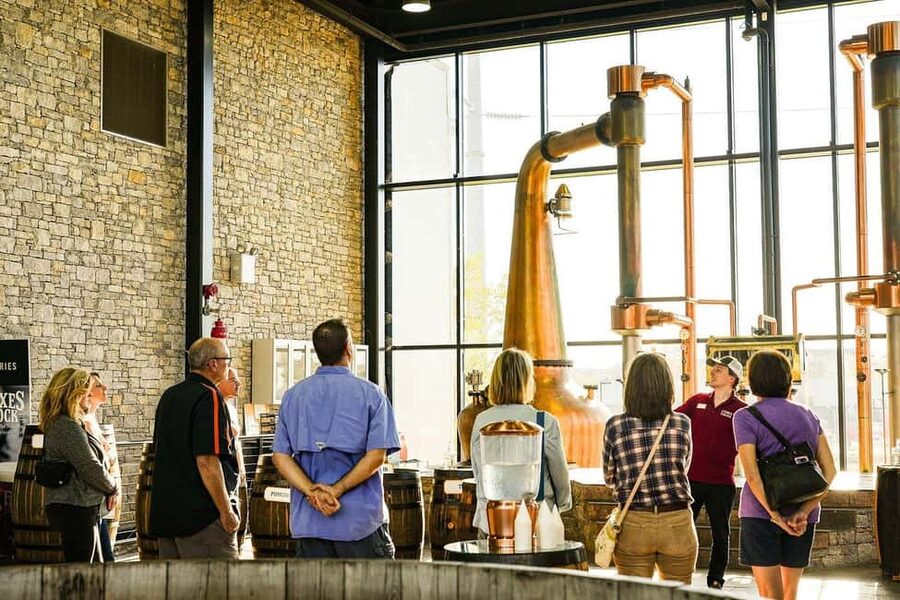 Lexington: Brewery and Distillery Campus Tour with Tastings - Crossing the Street to Town Branch