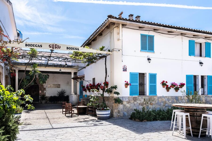Palma: Distillery Tour with 6 Spirits and Tapas Tasting - Starting in the courtyard at Bodegas Suau